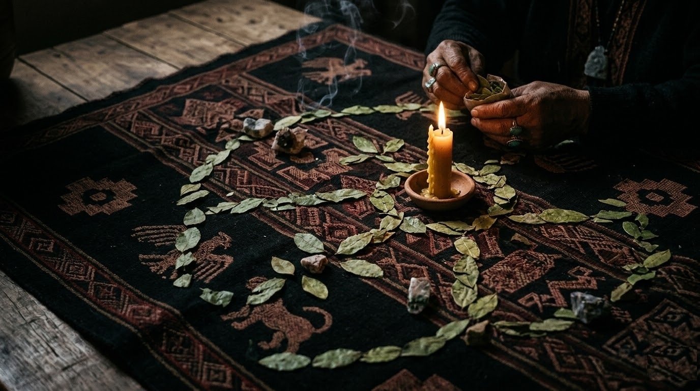 Lectura de hojas de coca para detectar brujería y daño espiritual