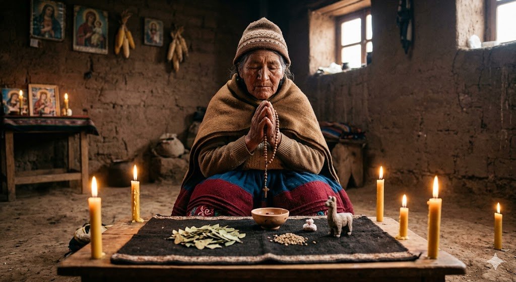 Fe y tradición andina — hojas de coca y espiritualidad