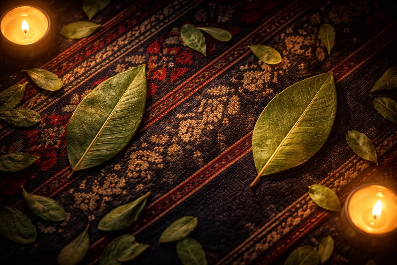 Hojas de coca mostrando distancia entre dos personas en una relación