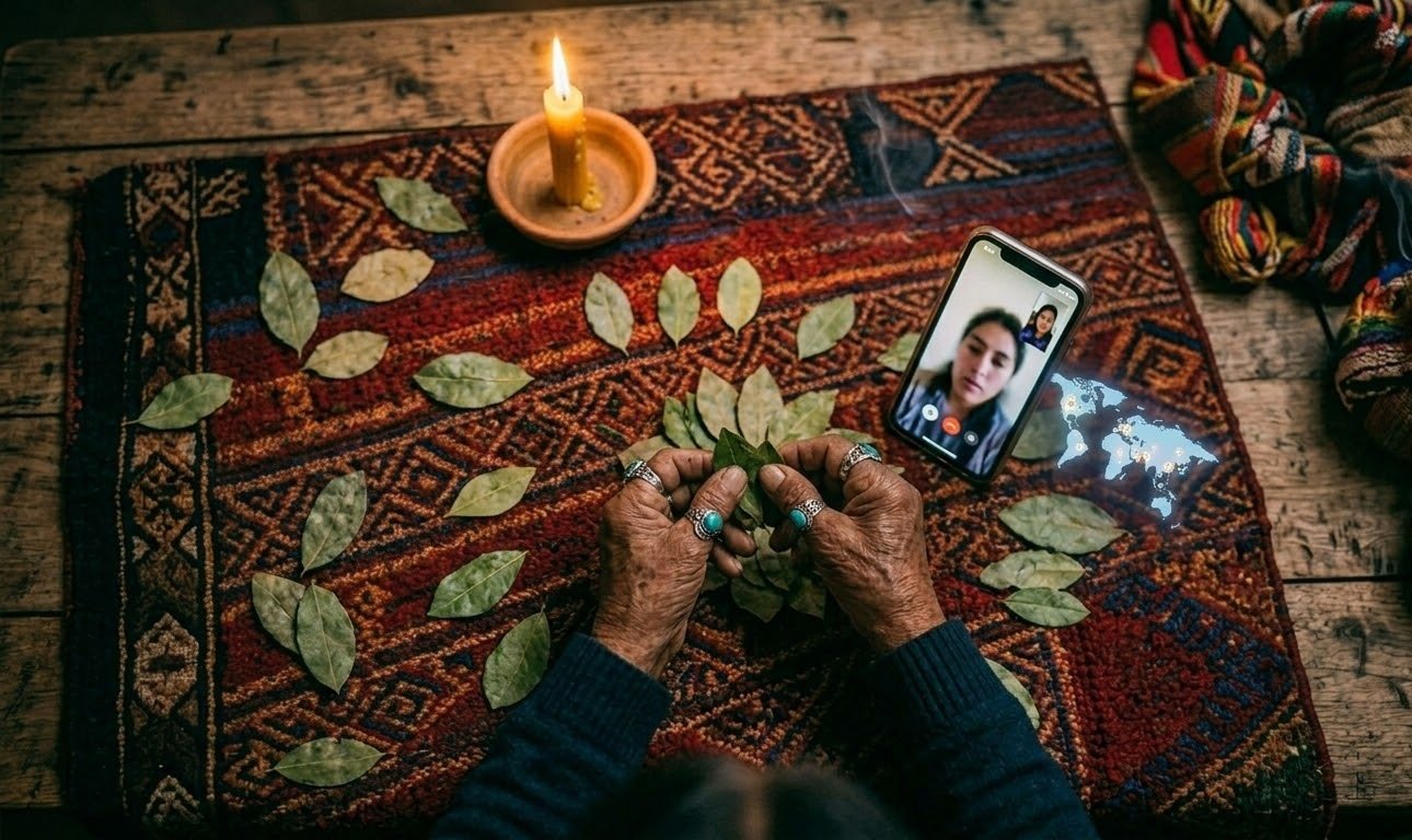 Lectura de coca online por videollamada WhatsApp — desde cualquier país