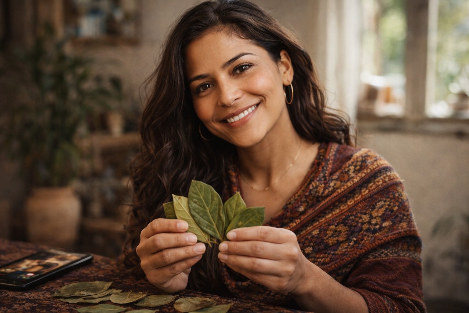 Yesi Romero lectora de coca anunciando lectura gratuita en redes sociales