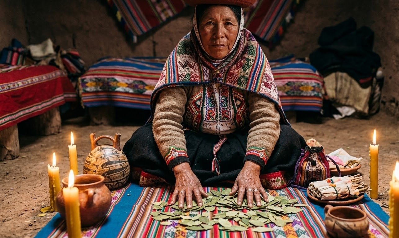 Yesi Romero — lectora auténtica de coca en Tacna, Perú, con 23 años de experiencia